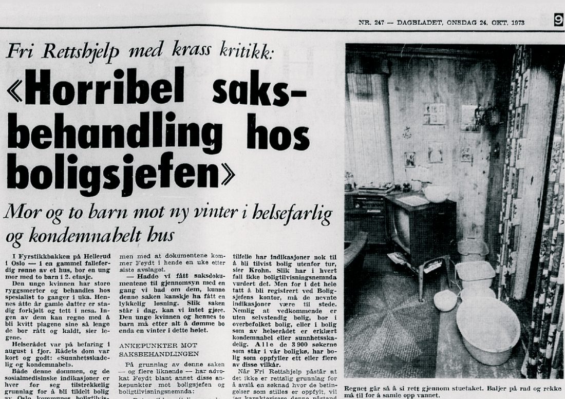 Faksimile fra Dagbladet, 24. oktober 1973. Gjengitt med tillatelse.