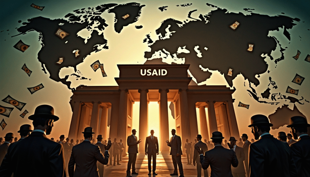 USAID (United States Agency for International Development) har lenge vært et verktøy for amerikansk utviklingshjelp, men også et middel for å fremme USAs geopolitiske interesser. I boken Confessions of an Economic Hit Man beskriver John Perkins hvordan USAID, i samarbeid med internasjonale finansinstitusjoner som Verdensbanken og IMF, har blitt brukt til å manipulere utviklingsland inn i økonomisk avhengighet. Trump-administrasjonen har fått kritikk for kutt i nødhjelp og for sin inngripen i USAIDs virksomhet. Spesielt har Elon Musk og hans rolle i Department of Government Efficiency (DOGE) blitt kritisert for å avdekke sløseri og fjerne ansatte i USAID. DOGE hevder at USAID har vært involvert i prosjekter de mener er meningsløse, ineffektive og uansvarlige.